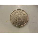 Silver Morgan dollar