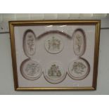 Framed and mounted classical plaques