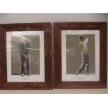 Pair of Bernie Horton golfing prints titled 'The P