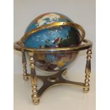 Large hard stone gimbal globe 49cm