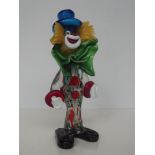 Art glass figure of a clown 24cm