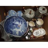 Box of ceramics to include wedgwood