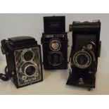 Lubitl 166b camera together with a Kodak brownie a