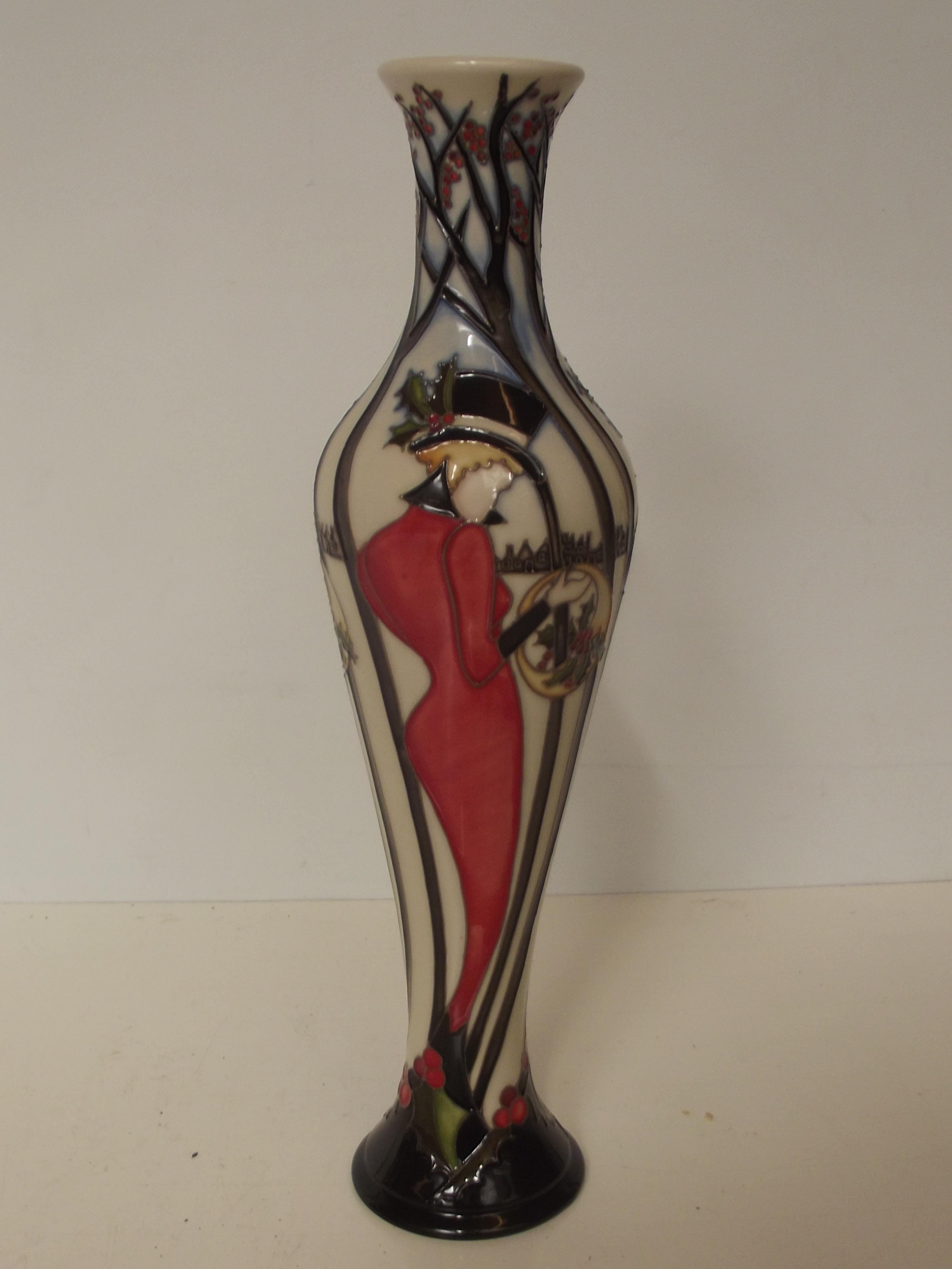 Moorcroft slender vase in the Style of the Seasons