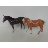 2 Beswick horses both a/f