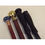 4 various walking canes