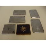 6 vintage cigarette cases