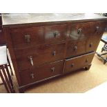 Solid oak art deco chest of drawers