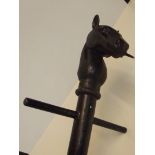 Cast iron horse hitching post