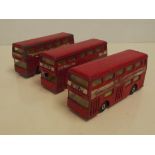 3 1970's matchbox red busses by lesmey