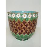 Minton majolica plant pot 18cm