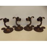 set of four 19th century style brass candle sconce