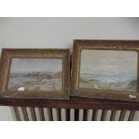 Pair of early 20th century seascape paintings. Sig