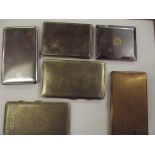 6 vintage cigarette cases