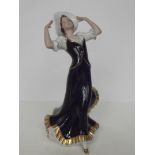 Royal dux figure of a lady model 132 23cm