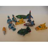 Collection of thunderbirds minatures together with