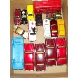 Box of diecast and plastic vehicles