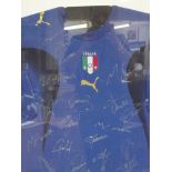 Euro 2008 signed football shirt, framed and mounte