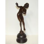 Art deco style bronze figure in the style of Clair