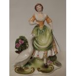 Coalport group 'The Goose Girl, limited edition 37