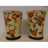 Pair of floral vases