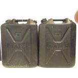Pair of military water jerry cans