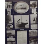 Framed print commemorating RMS Titanic, depicting