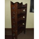Arts and crafts bookcase of pegged construction, t