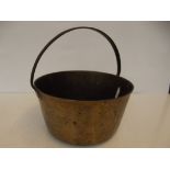 Vintage brass jam pan, height 31cm