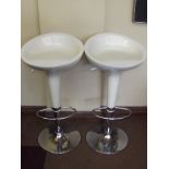 Pair of contemporary rise and fall breakfast stool