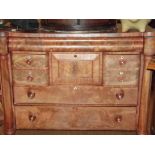 Victorian inverted break-front chest of drawers, b
