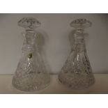 Pair of good quality Cavan cut glass decanters, he