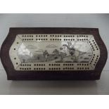 Bone cribbage board