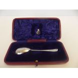 Cased silver spoon