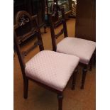 Pair of Edwardian over stuffed dining chairs