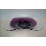 Large art glass fruit bowl, diameter 47cm