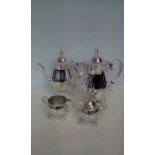 Silver plated four piece tea service