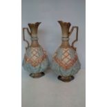 Pair of large Victorian Old Hall water jugs, heigh