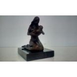 Bronze group, Mother and child, height 11cm