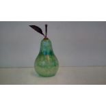 John Ditchfield paperweight in the form of a pear,