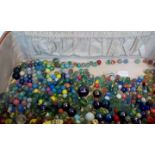 Large quantity of vintage glass marbles