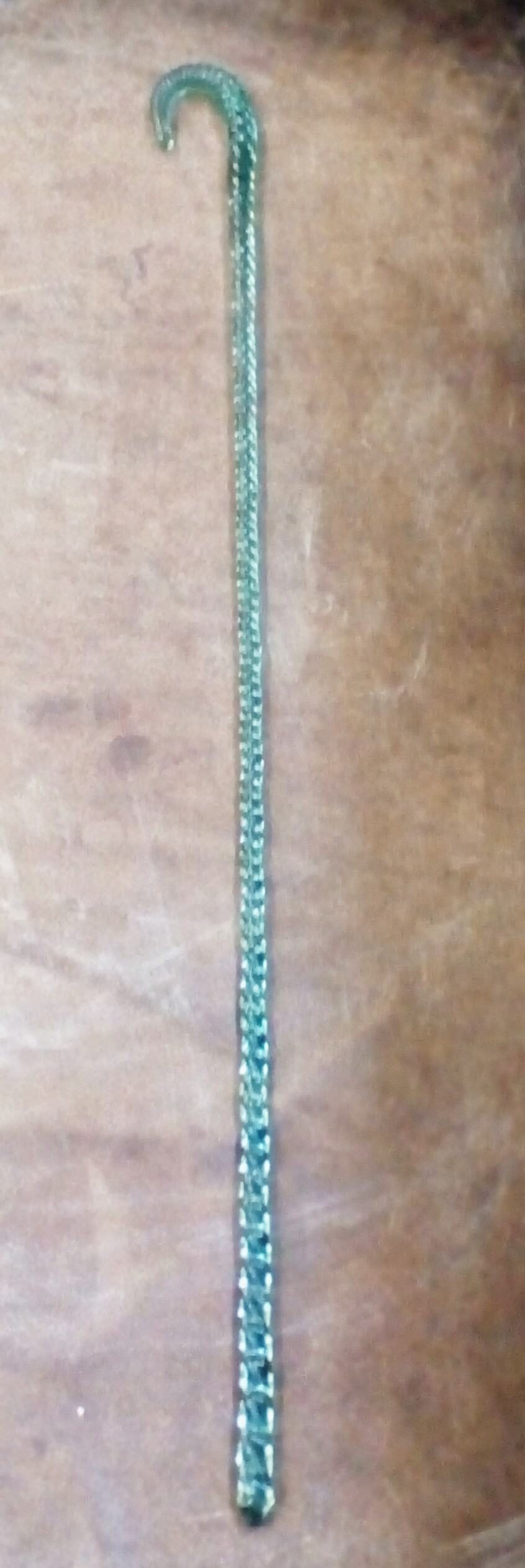 A Victorian twisted glass walking stick