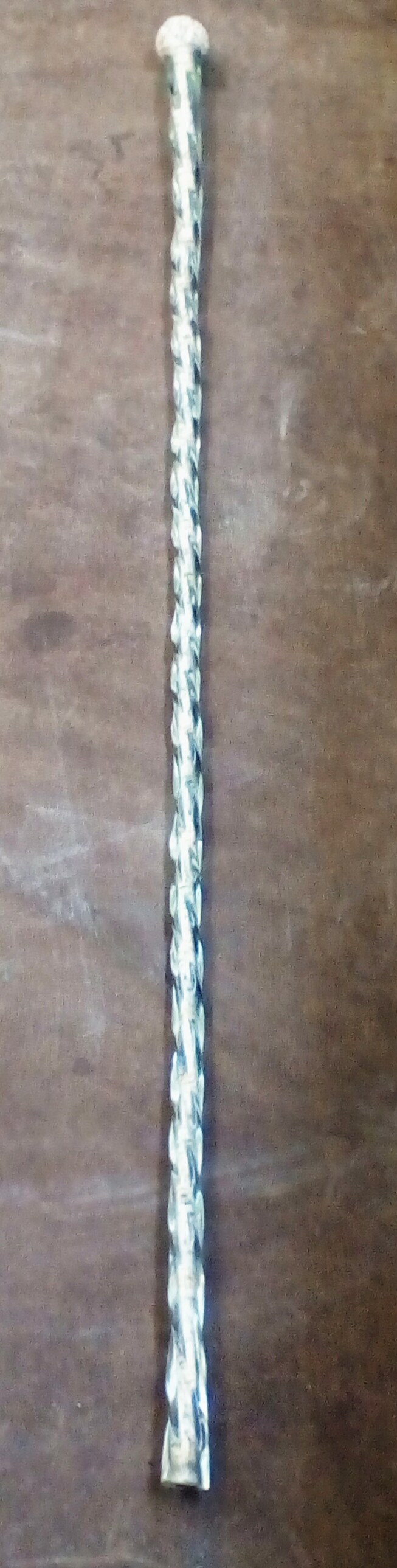 A twisted glass walking stick molded around what c - Image 2 of 2