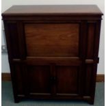 Early 20th century solid mahogany cocktail cabinet