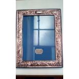 Silver plated easel back photograph frame with vac