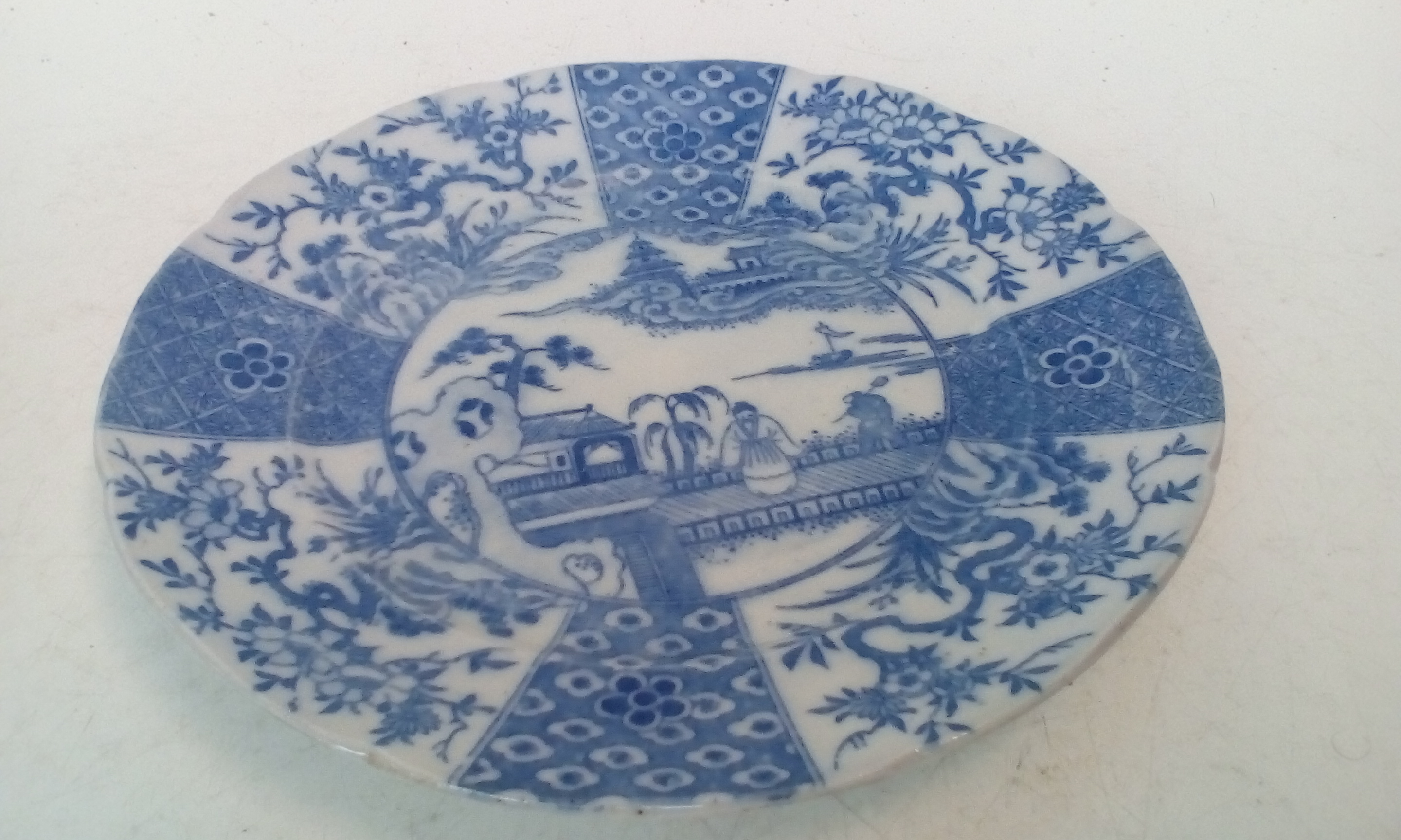 Early 19th century blue and white plate