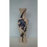 Moorcroft vase in the Bluebell Harmony pattern, he