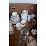 Box of glass and ceramics