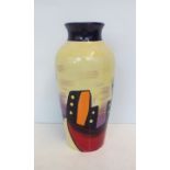 Lorna Bailey lipped vase in the Manhattan pattern,