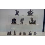 Eleven Myth and Magic figures, some being miniatur